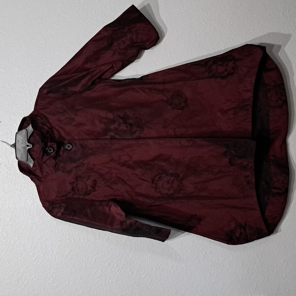 Bryn Walker Yael Textured Memory Crunch Woven Jacquard Stand Collar Jacket - Picture 4 of 11